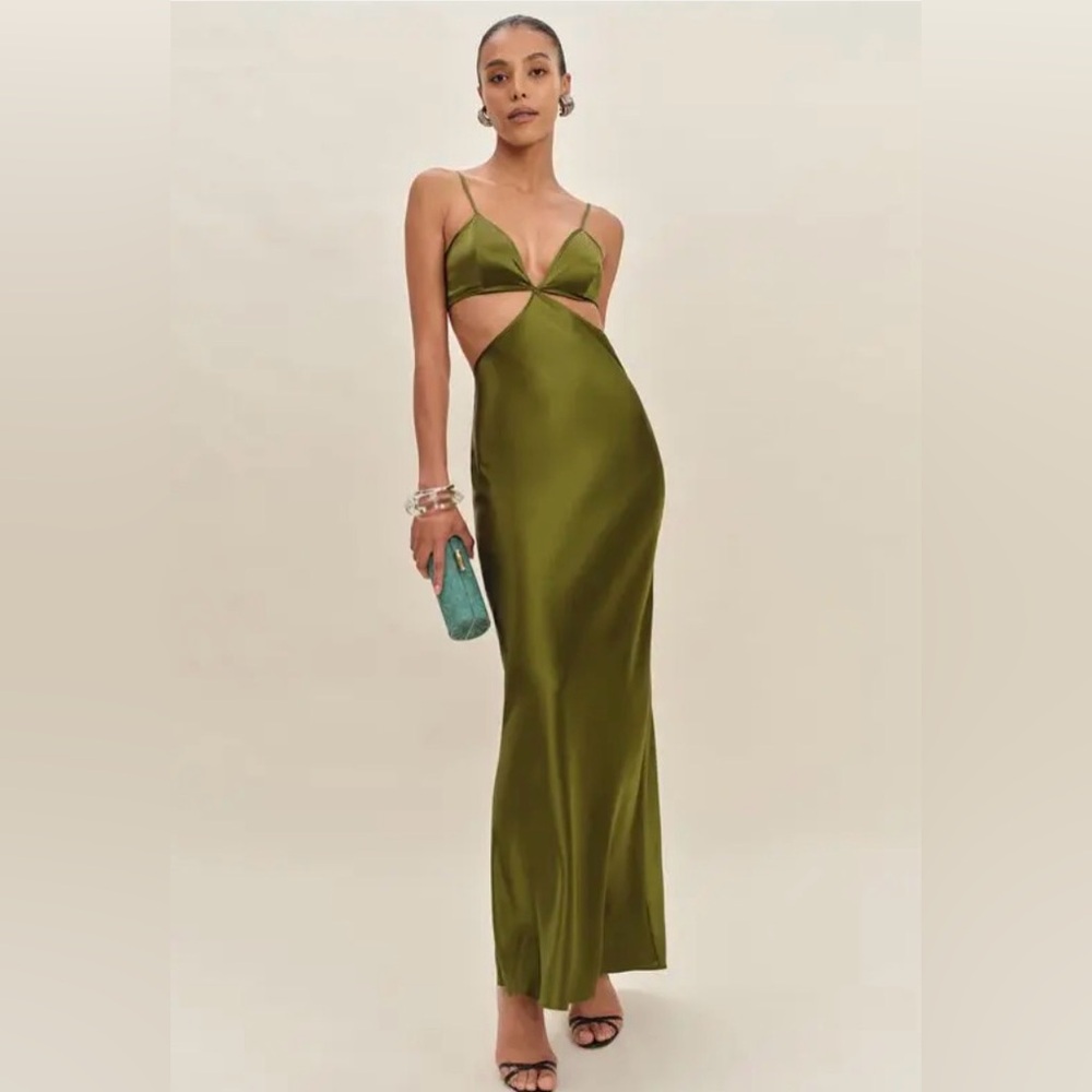 NWT Reformation Poppies Silk Maxi Dress Size 4